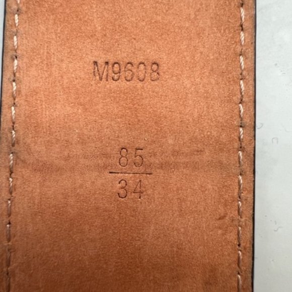 Authentic Louis Vuitton leather belt brown - with Logo gold buckle - Picture 6 of 8